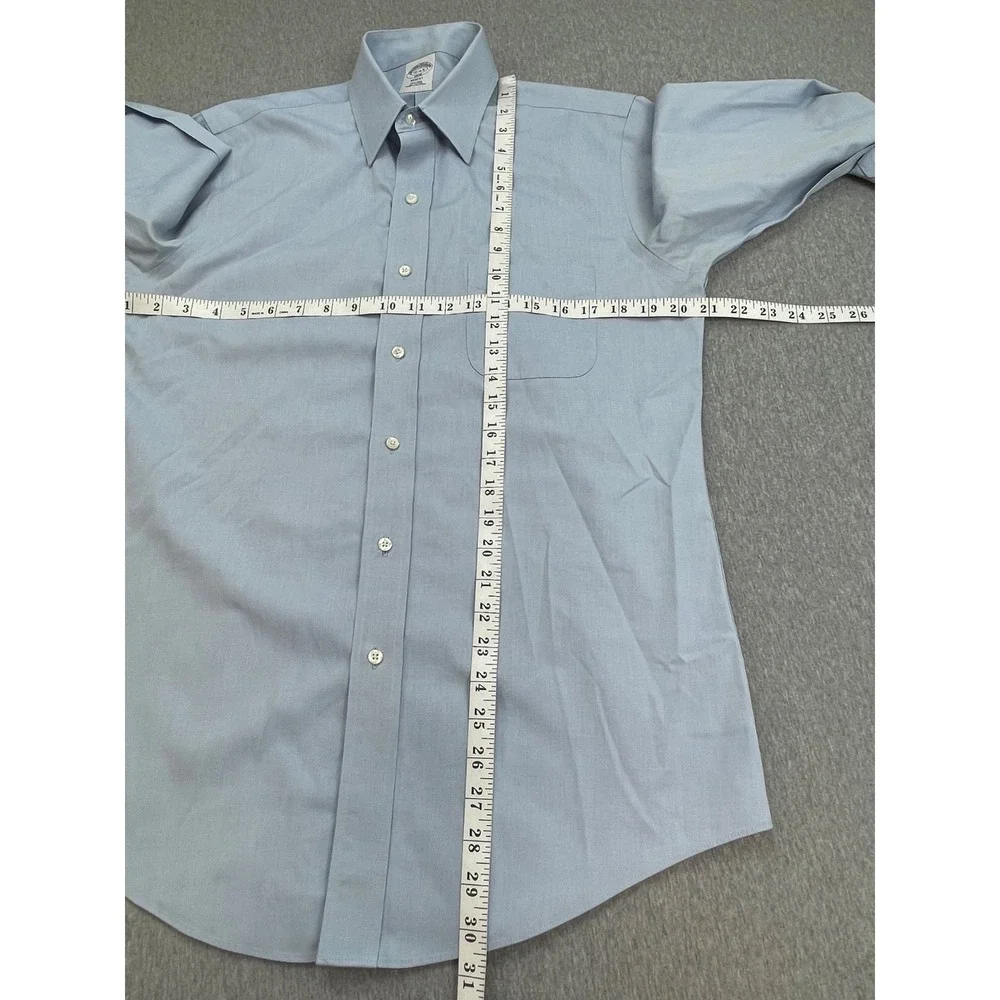 Brooks Brothers Shirt Mens 15 - 34/35 Blue 100% Cotton Regent Button Up